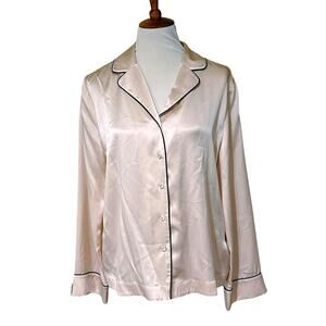 COS 100% Silk Pajama Shirt Blouse – Versatile Daywear or Sleepwear, Size S